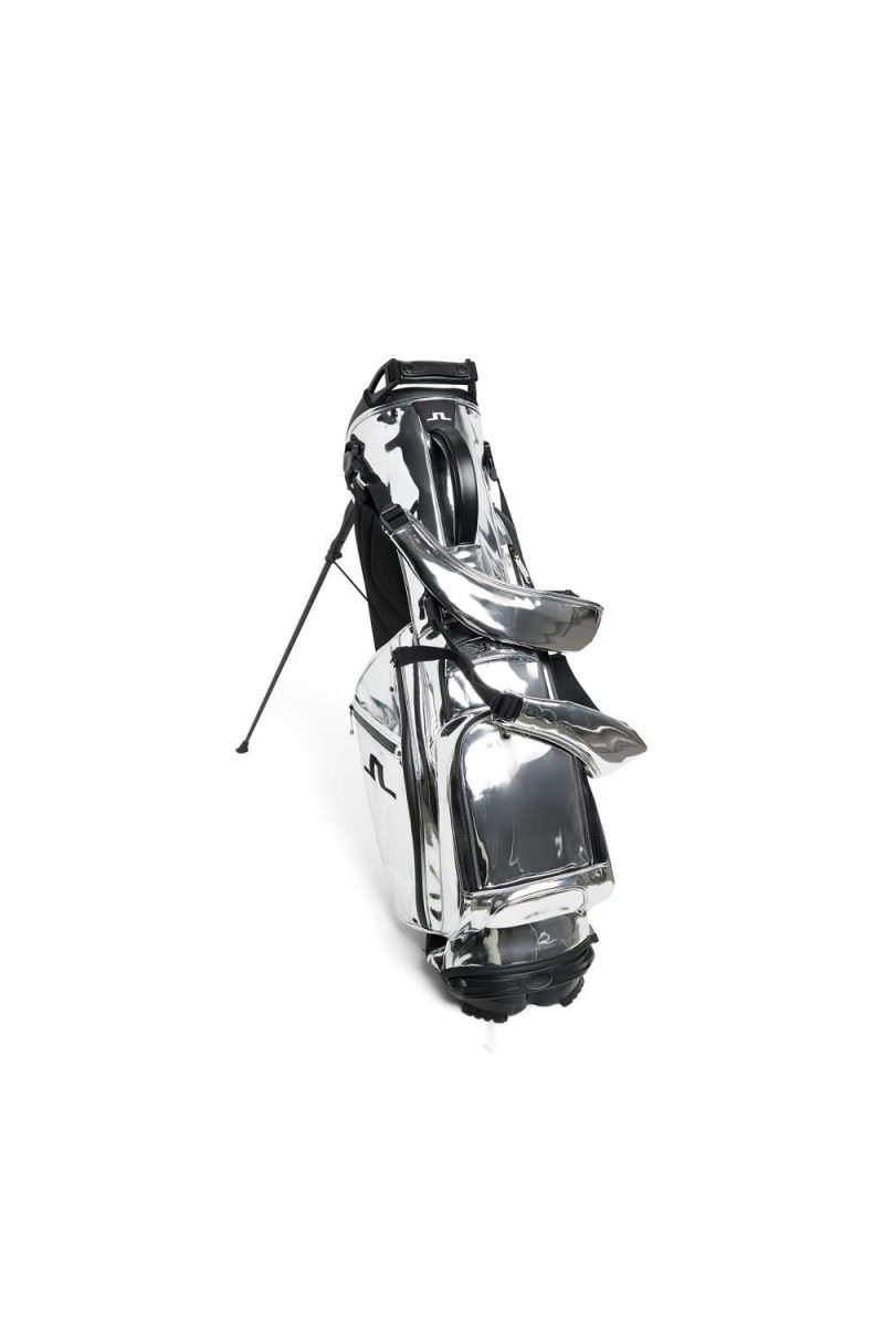 J.Lindeberg Golf Silver Play Stand Bag Reflection