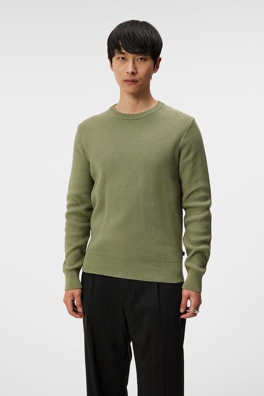 J.Lindeberg Arthur Knit Org Cotton Oil Green
