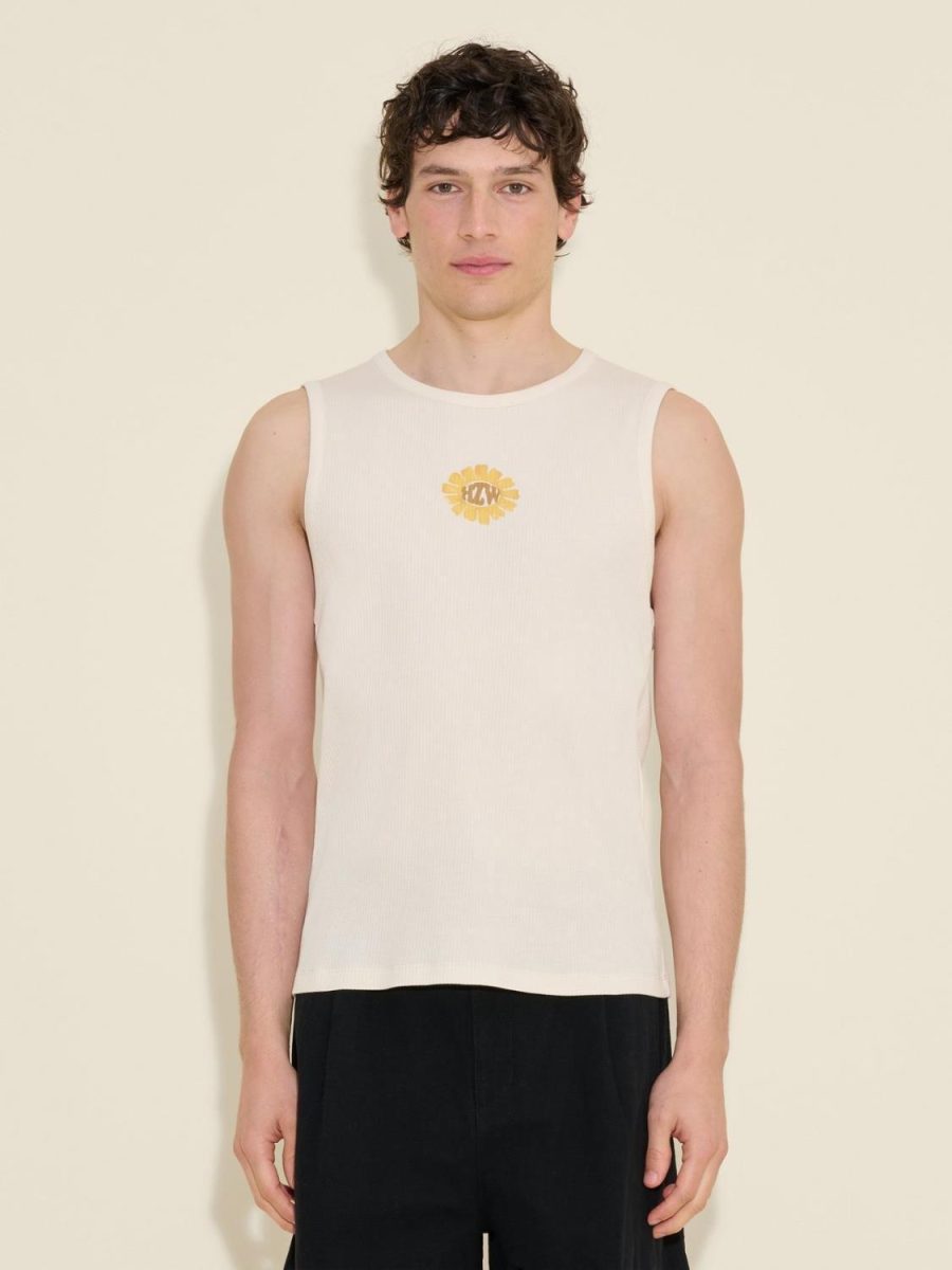 Holzweiler Axel Logos Tank Top Ecru