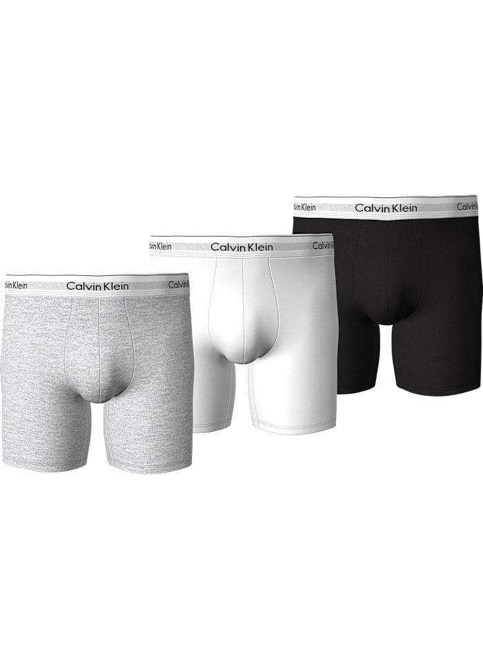 Calvin Klein Boxer Brief 3-Pack Icon Cotton Stretch Grey Heather/White/Black