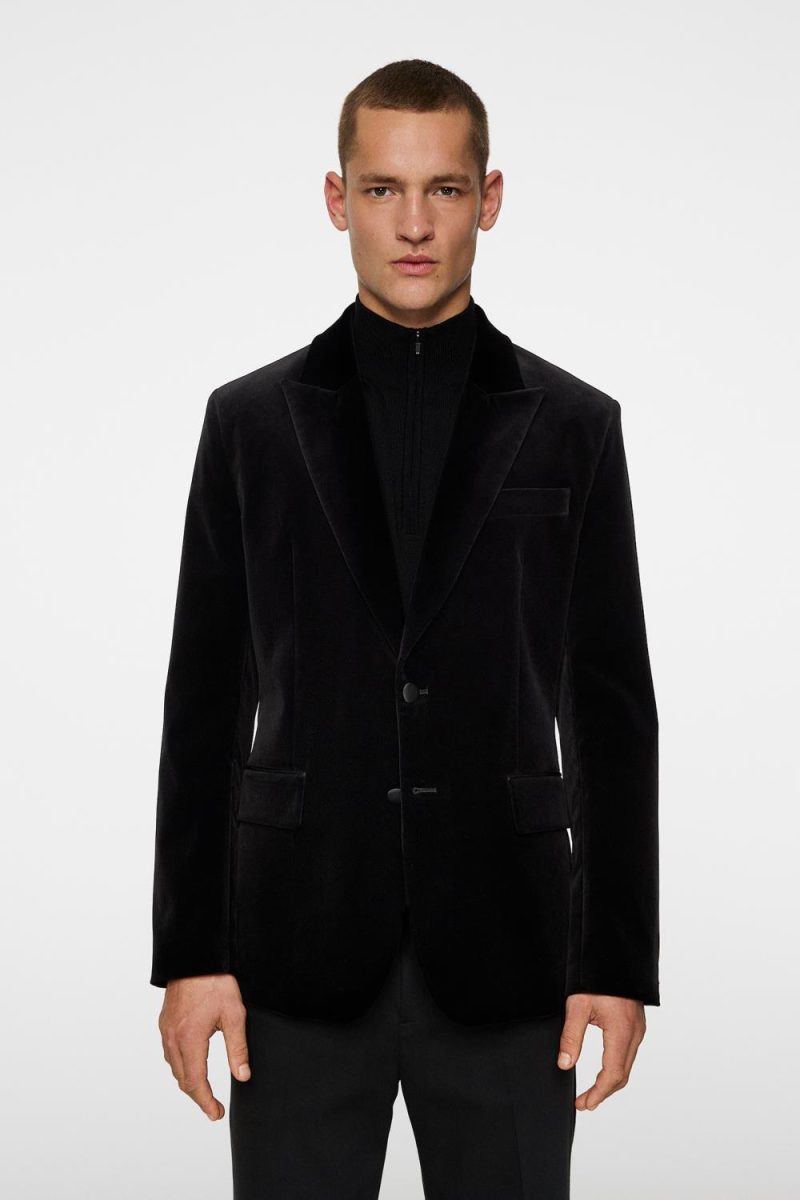 J.Lindeberg Lenny S Velvet Blazer Black