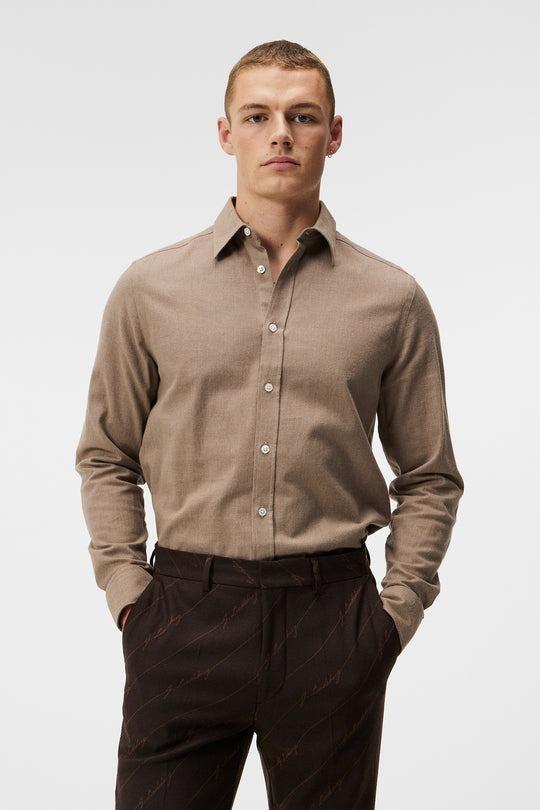 J.Lindeberg Light Flannel Slim Shirt Butternut