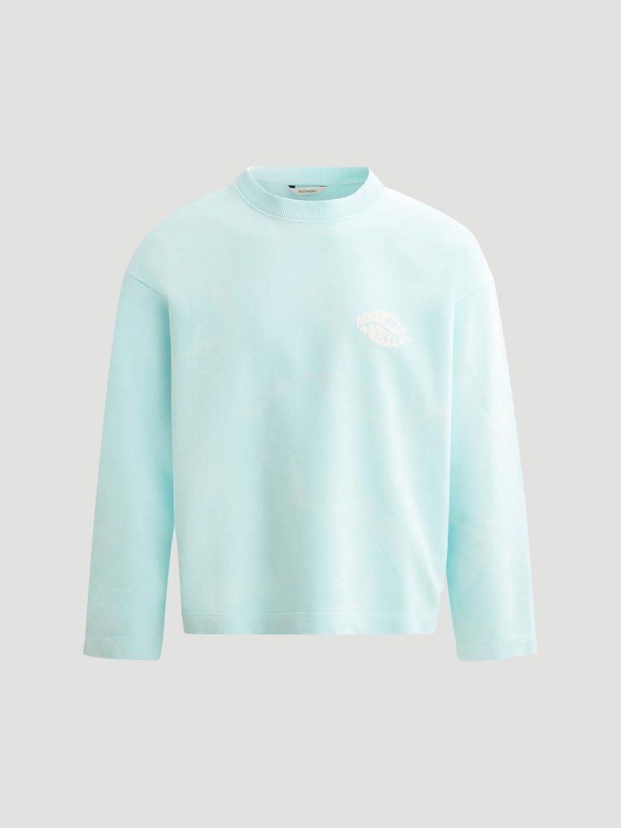 Holzweiler Mazari Logos Crew Light Blue Mix