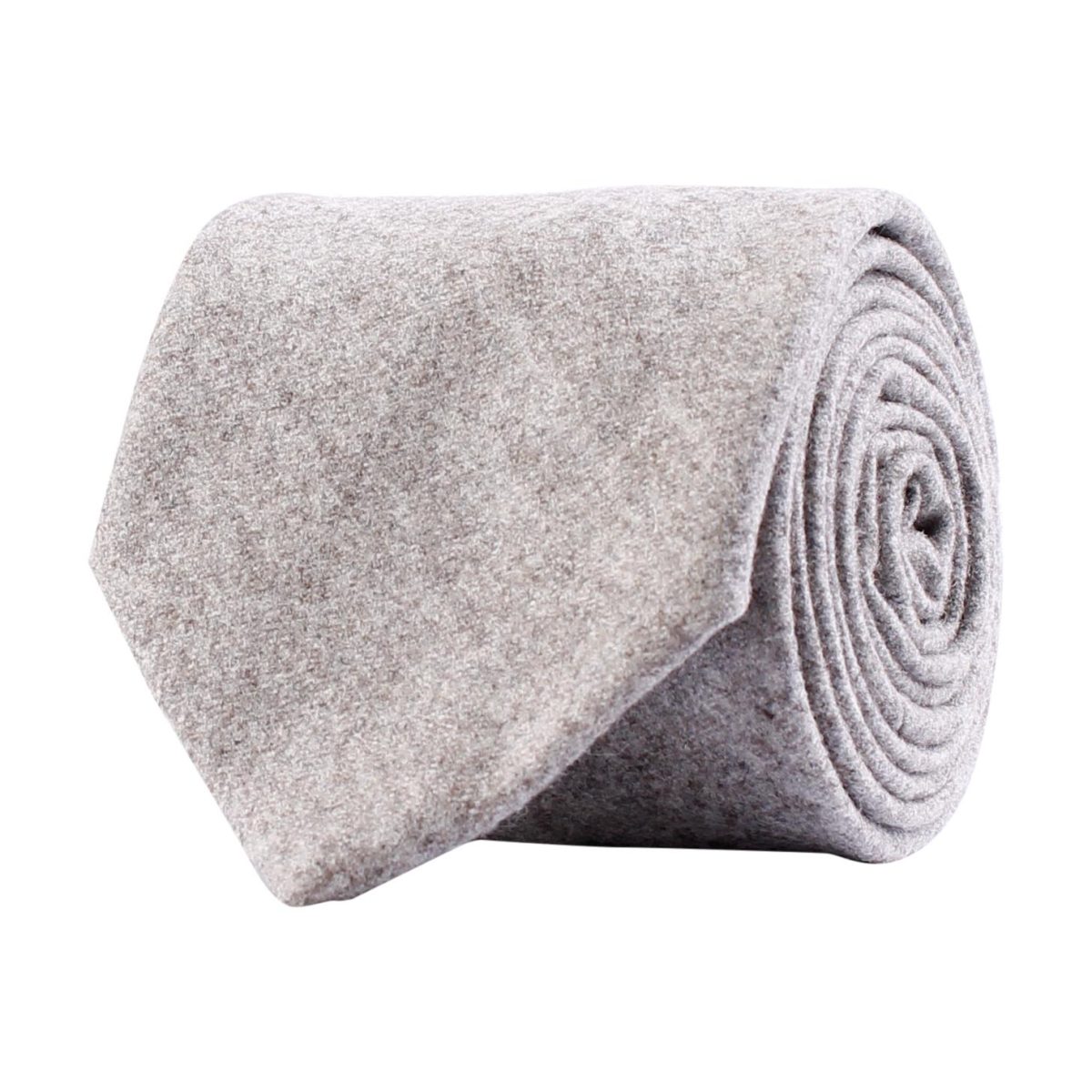 Amanda Christensen Flannel Wool Tie Beige Melange