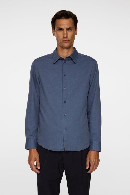 J.Lindeberg Slim LS Cotton Tencel Shirt Vintage Indigo