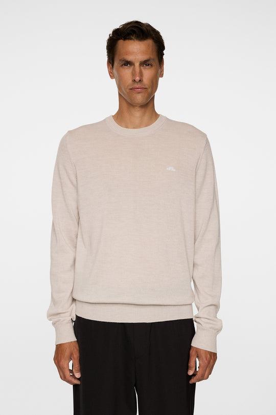 J.Lindeberg Keane Merino Crew Neck Moonbeam Melange