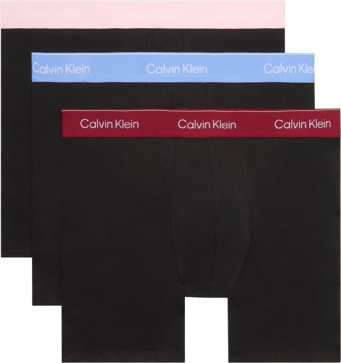 Calvin Klein Boxer Brief 3-Pack Icon Cotton Stretch Black w/Fall/Berry/Frozen