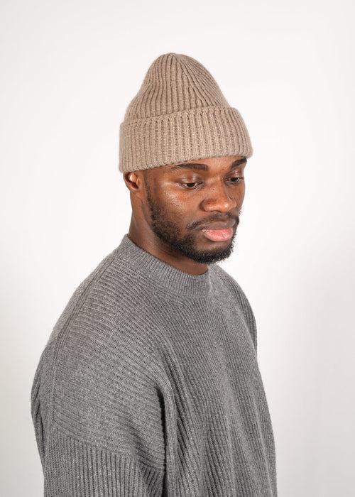 Y-0004 Cashmere Wool Beanie Sand