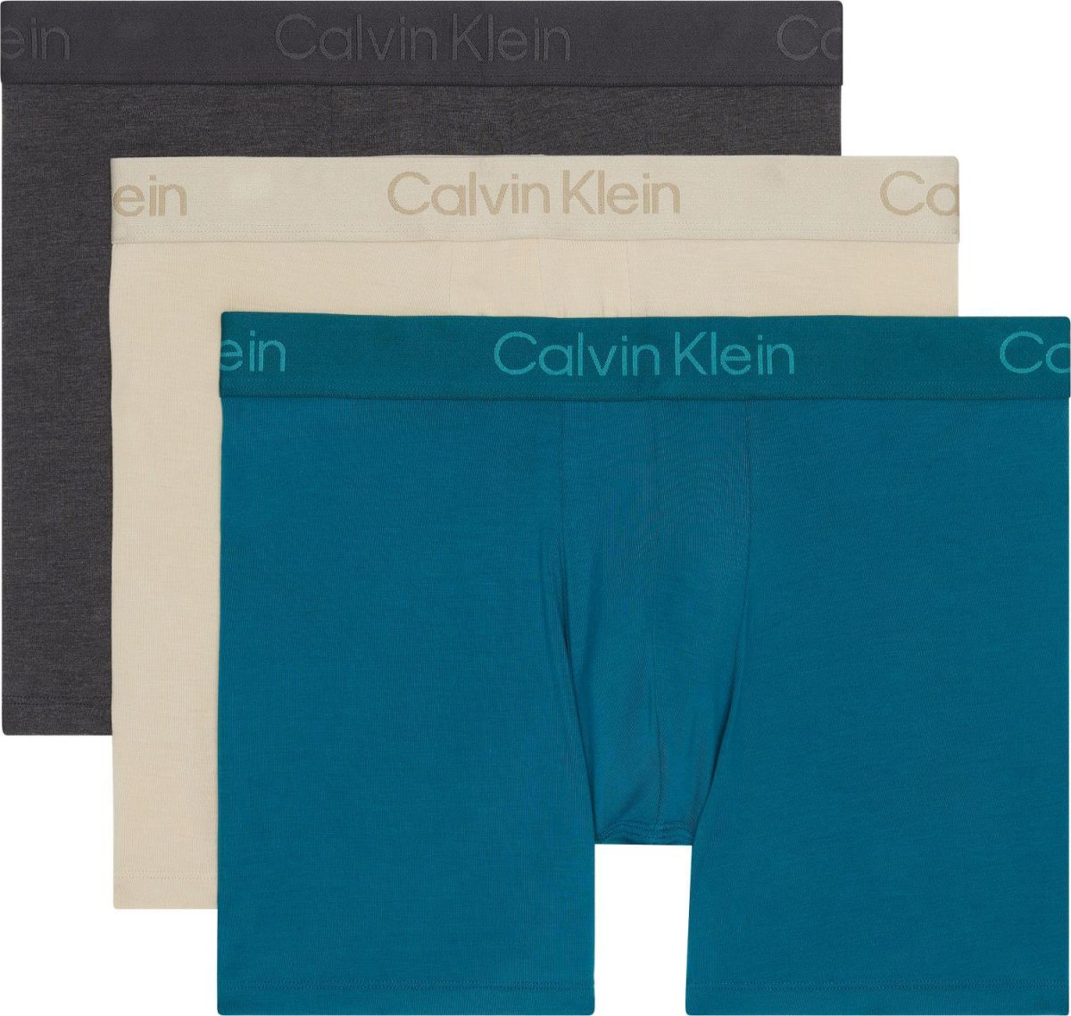 Boxer Brief 3-Pack Ultra Soft Modal Charcoal Heather/Aloe Esence/Teal