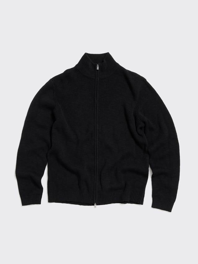 Atlantic Zip Cardigan Black