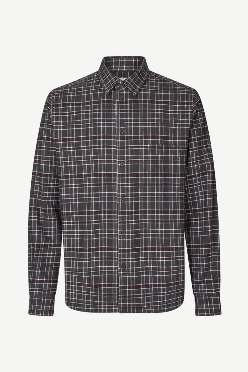 Saryan J Shirt 15501 Grey Brown Check