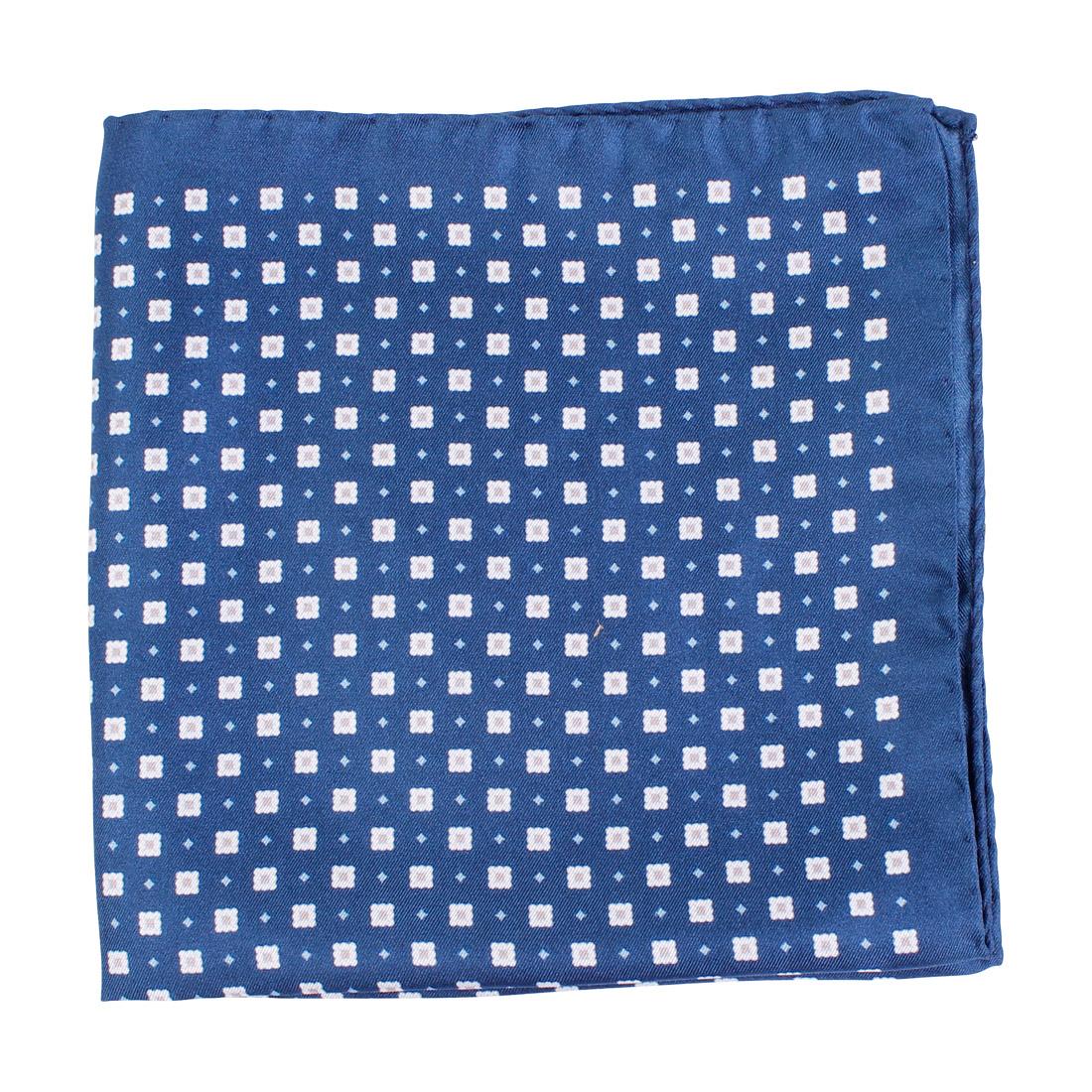 Pattern Pocket Square Navy