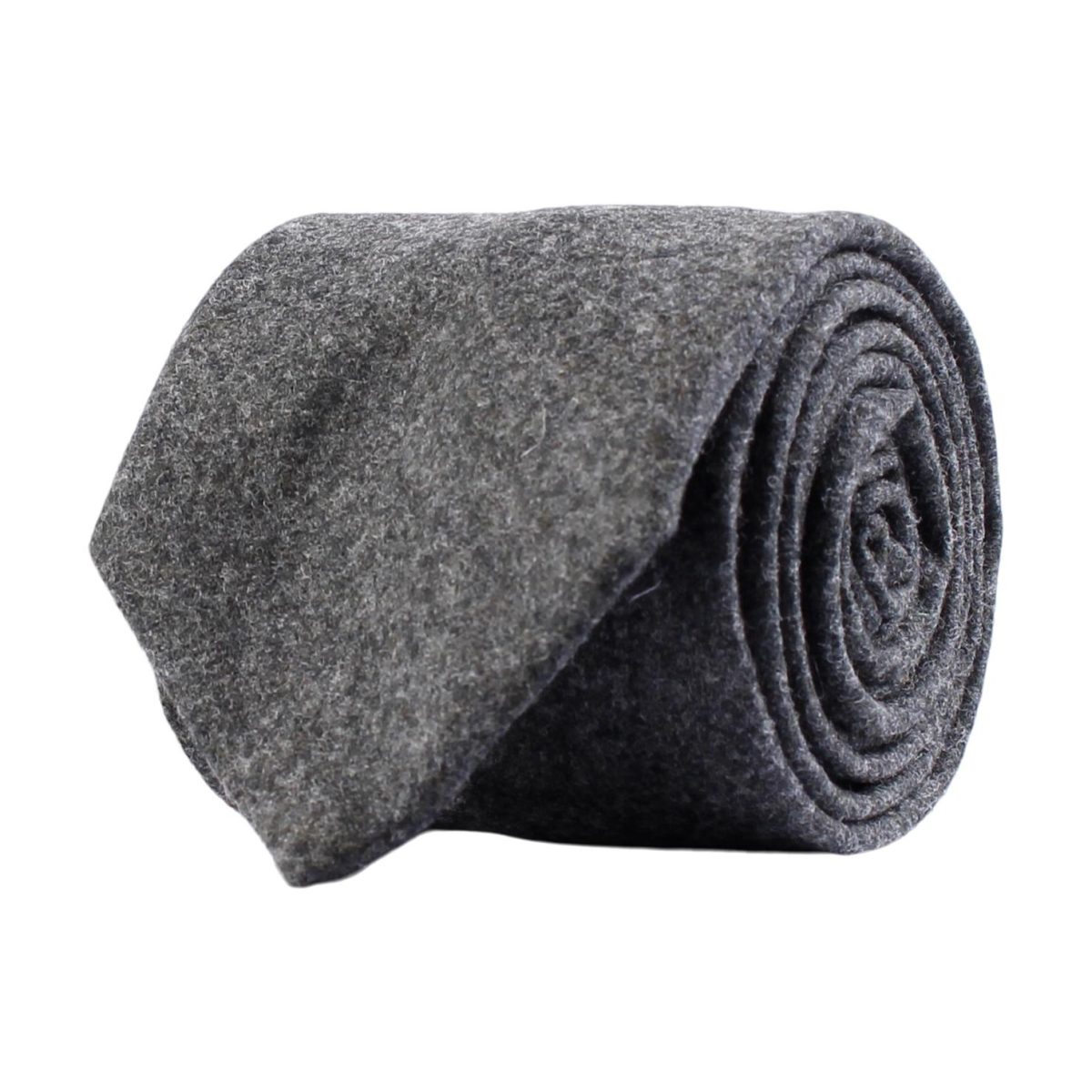 Flannel Wool Tie Green Melange