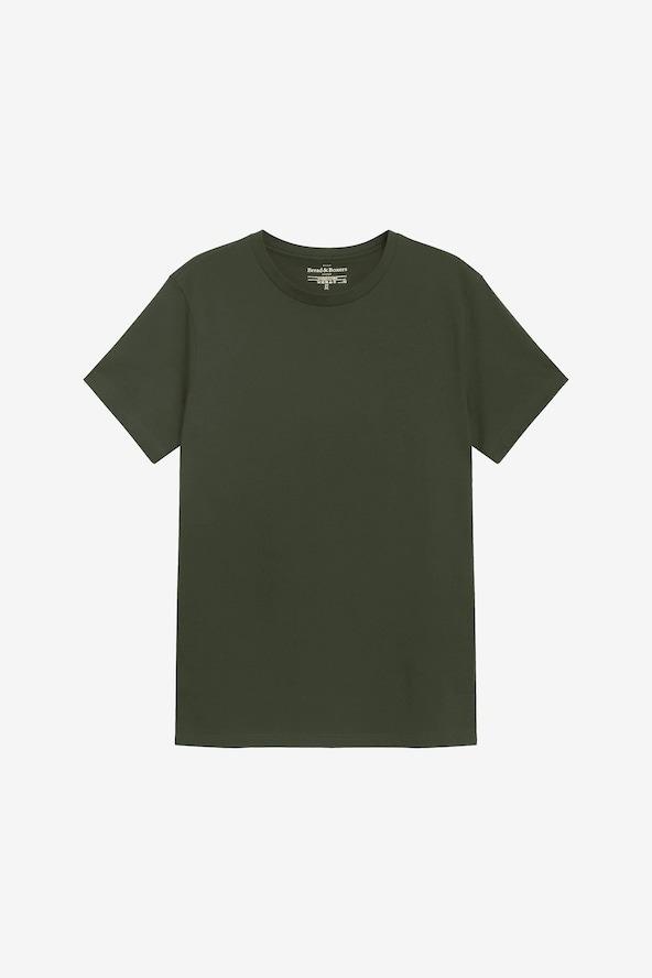 Crew Neck Regular Army Green