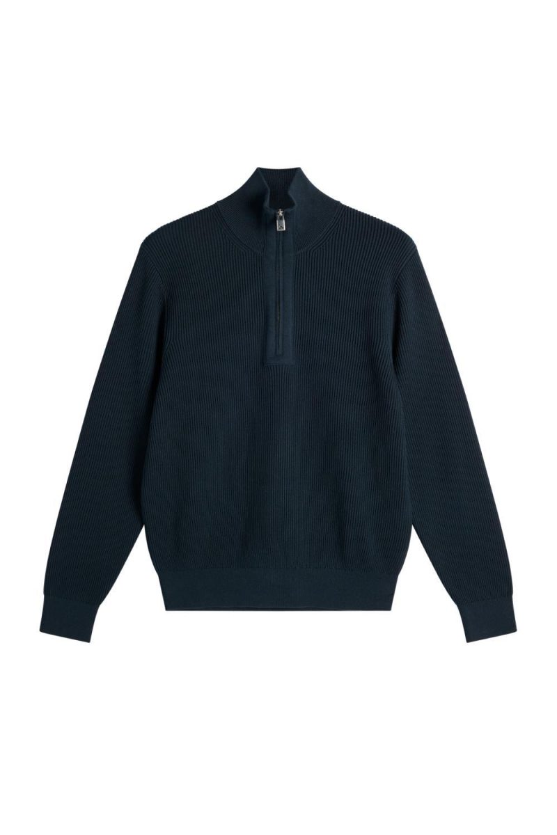 Alex Half Zip Knitted Sweater Navy