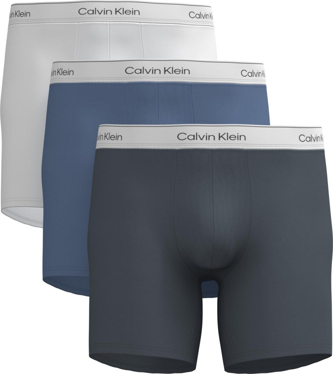 Boxer Brief 3-Pack Icon Cotton Stretch White/Blue Tulip/Turbulance