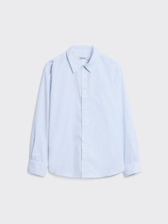 Regular Poplin Shirt Light Blue Stripes