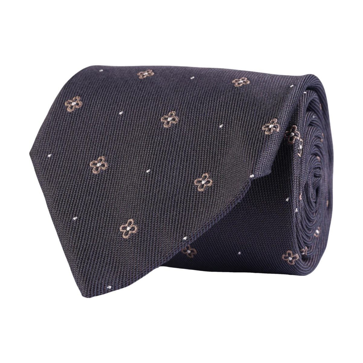 Medallion Cotton/Silk Tie Black