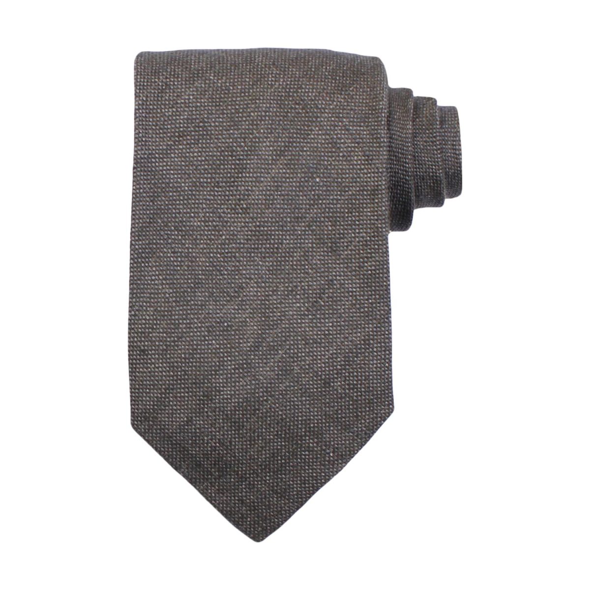 Solid Linen Tie Navy Dark Olive