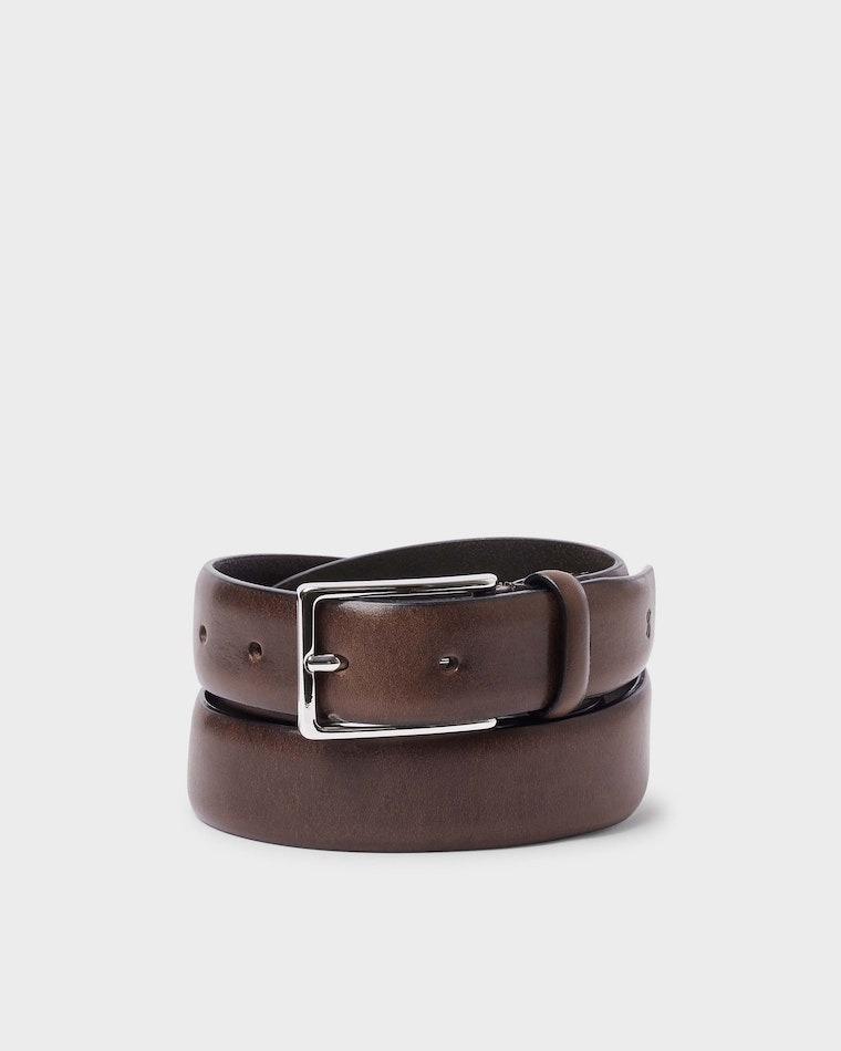 Flen Leather Belt Dark Brown