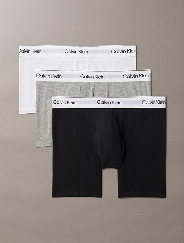Boxer Brief 3-Pack Icon Cotton Stretch Grey Heather/White/Black