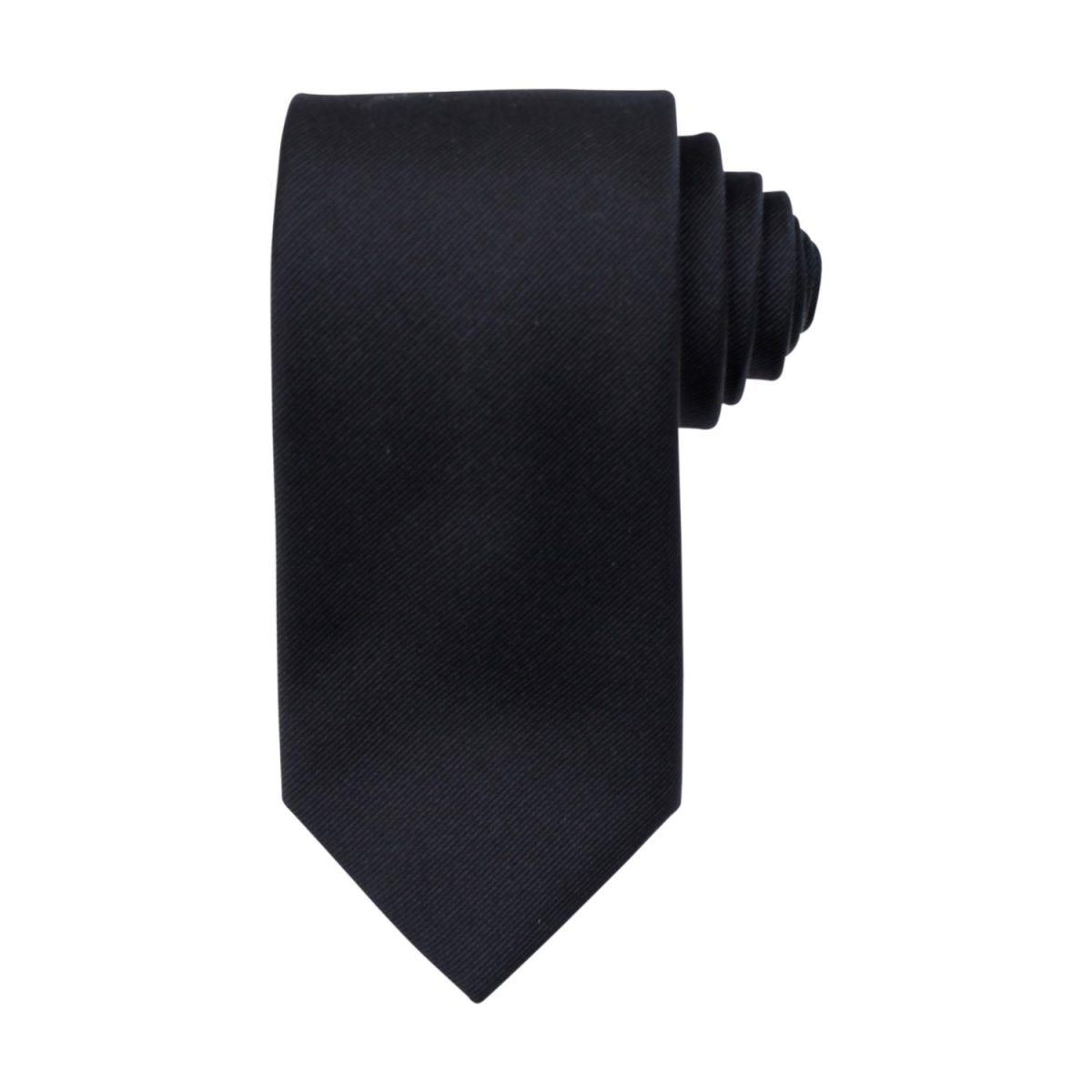 Solid Twill Silk Tie Black