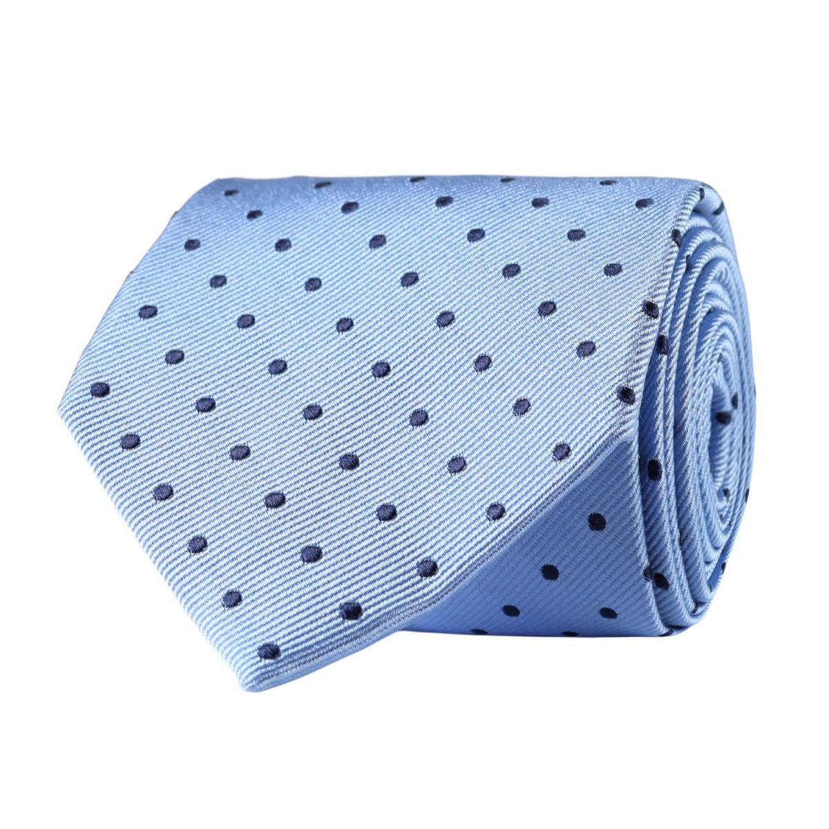 Dots Silk Tie Sky Blue