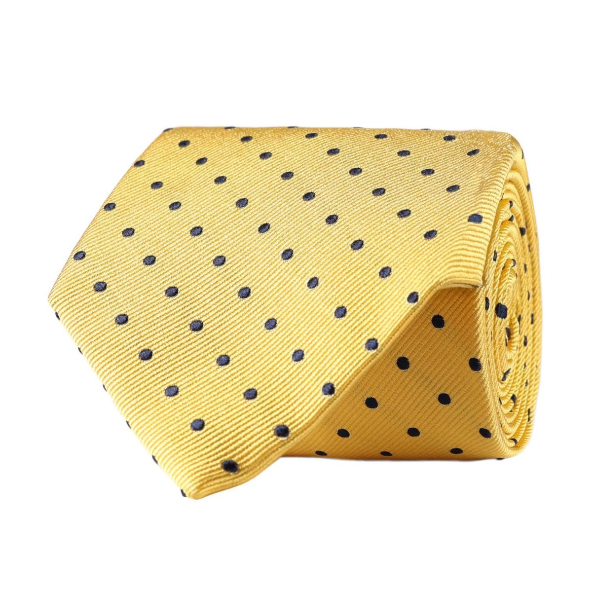 Dots Silk Tie Yellow