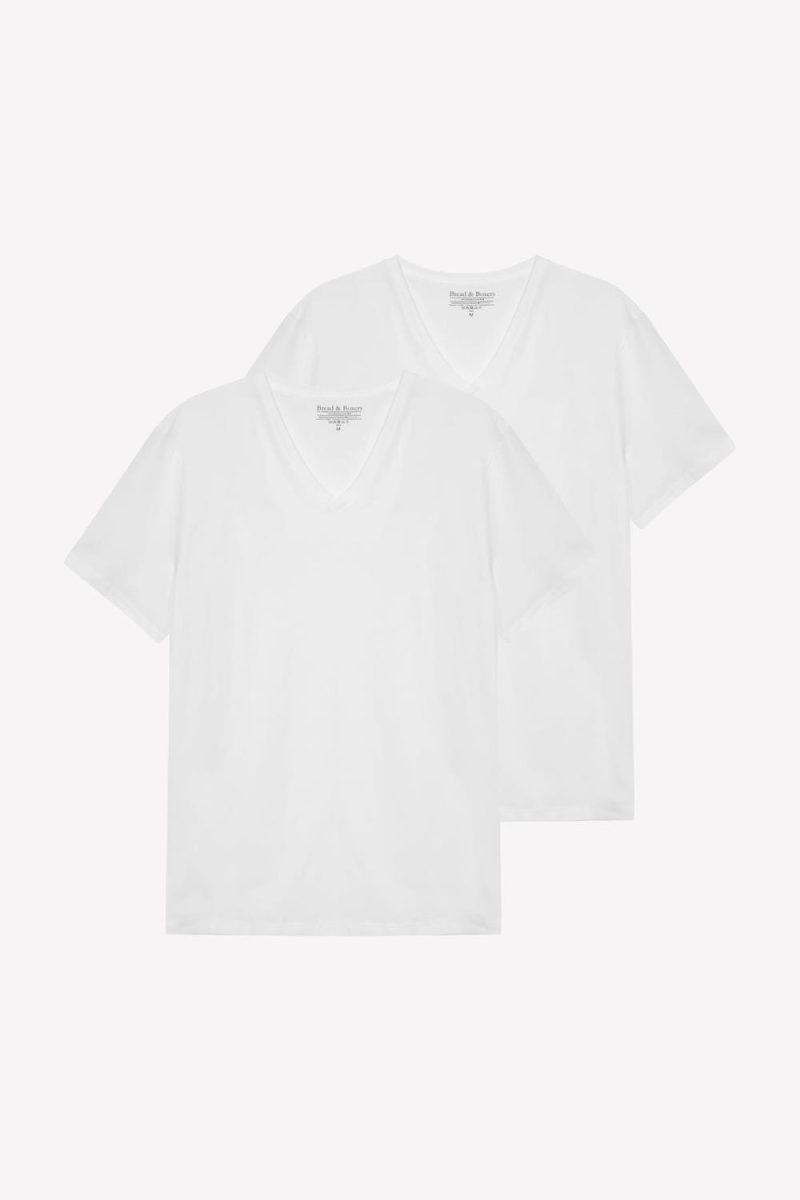 V-Neck Slim 2-Pack White