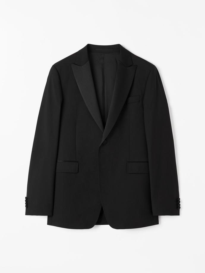 Justin Wool Tux Blazer Black