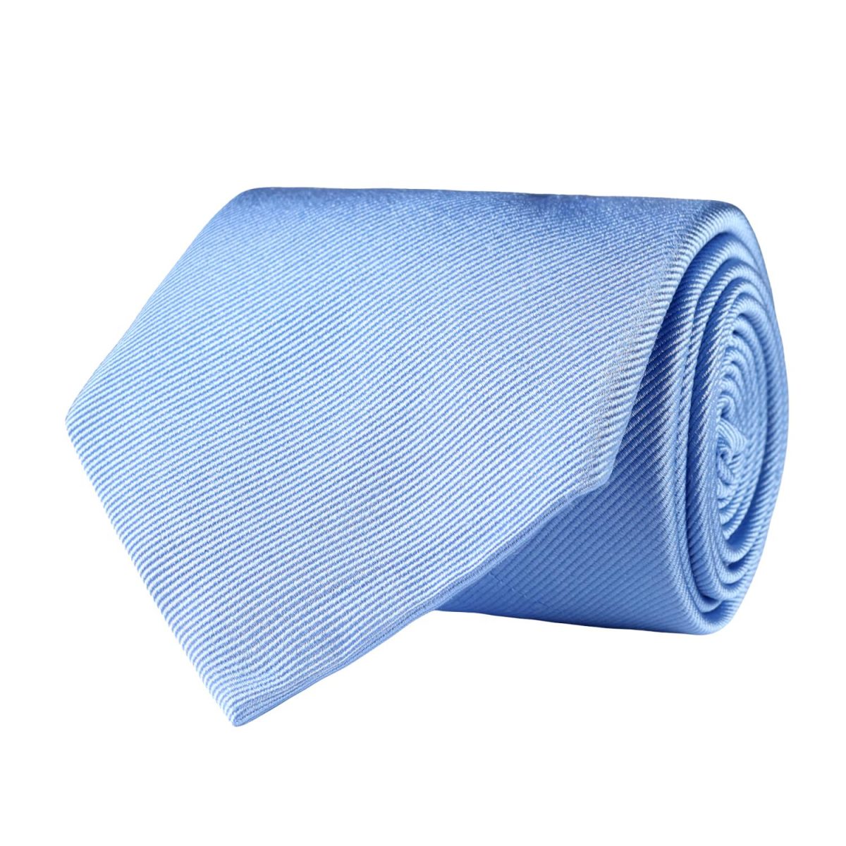 Solid Twill Silk Tie Sky Blue