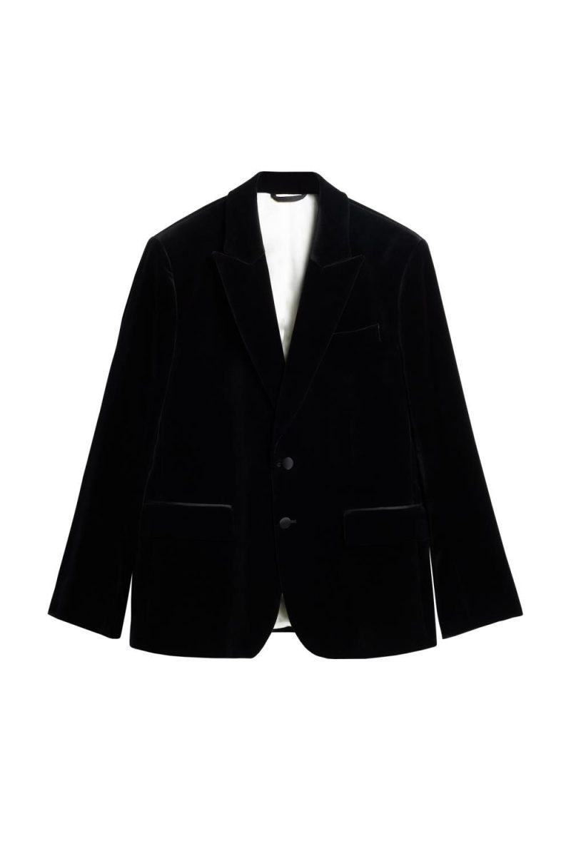 Lenny S Velvet Blazer Black