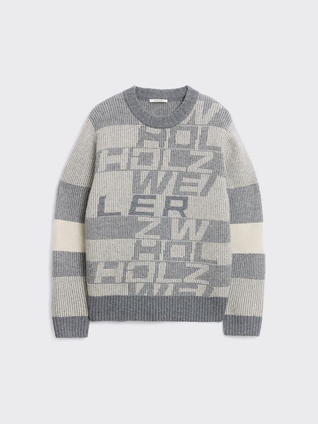 Lev Logo Crewneck Sweater Grey Mix