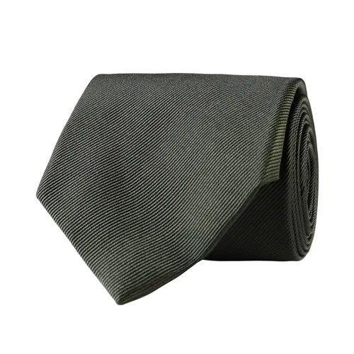 Solid Twill Silk Tie Olive