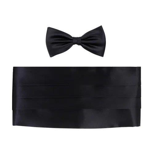 Silk Cummerbund Set Black