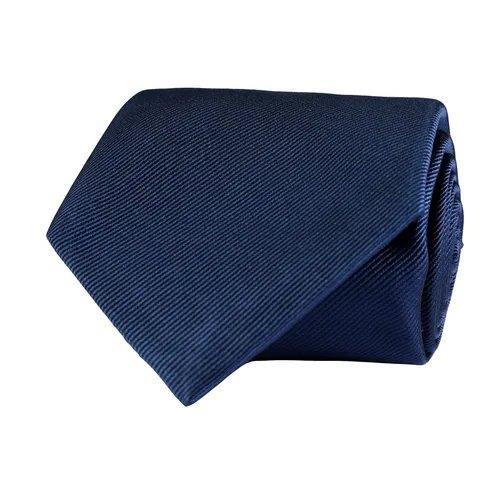 Solid Twill Silk Tie Napoli Blue