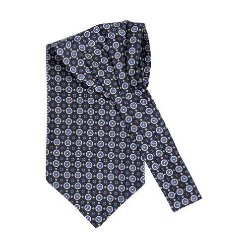 Medallion Silk Ascot Black