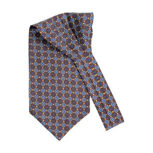 Medallion Silk Ascot Brown