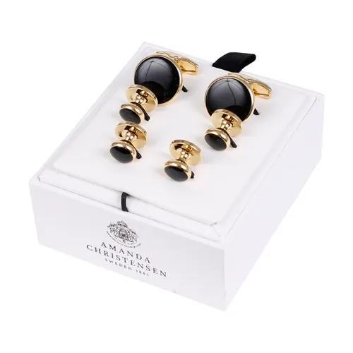 Cufflinks & Studs Set Gold/Black