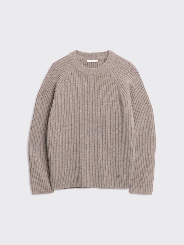 Adrian Rib Crewneck Taupe
