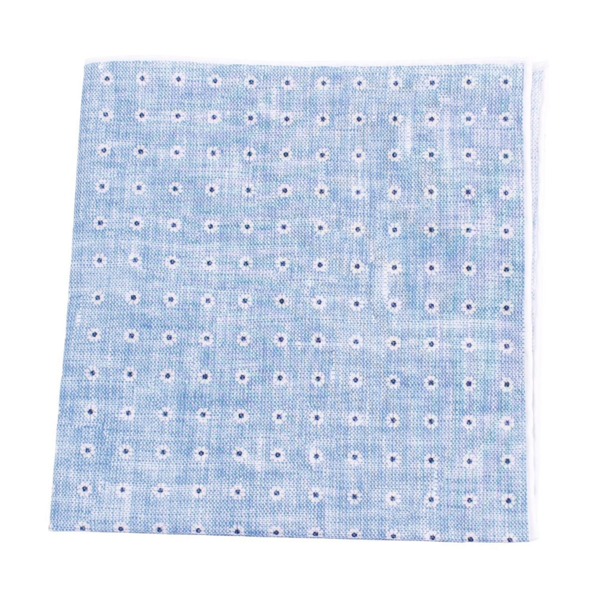 Amanda Christensen Pattern Cotton Pocket Square Sky Blue