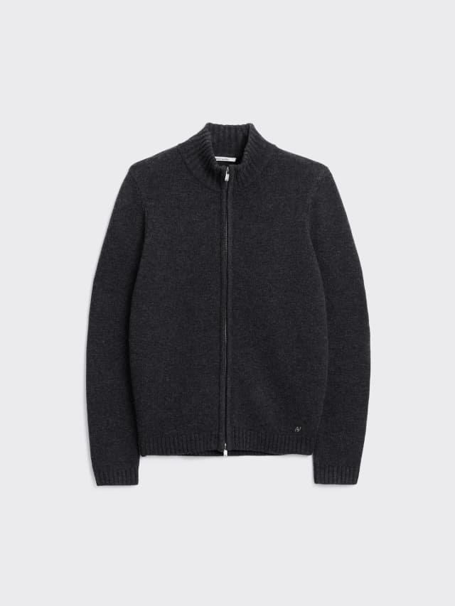 Andreas Zip-Up Cardigan Dark Grey