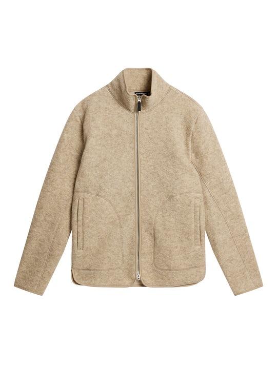 J.Lindeberg Dustin Wool Fleece Jacket Oyster Gray