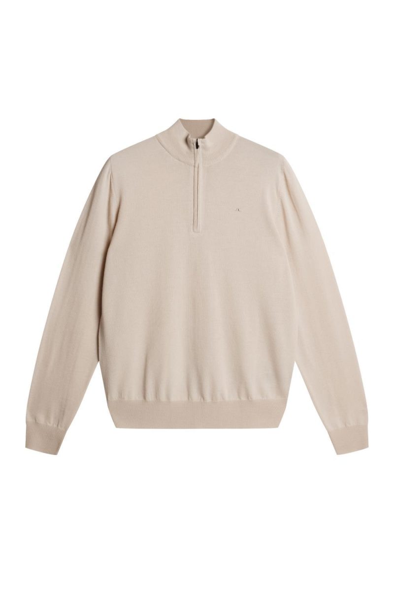J.Lindeberg kiyan Merino Quarter Zip Moonbeam