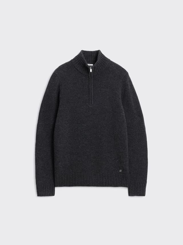 Andreas Half-Zip Sweater Dark Grey