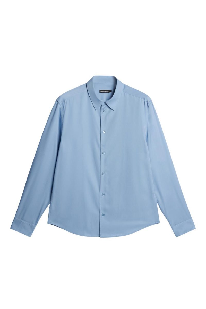 Slim LS Comfort Tencel Shirt Rain Washed