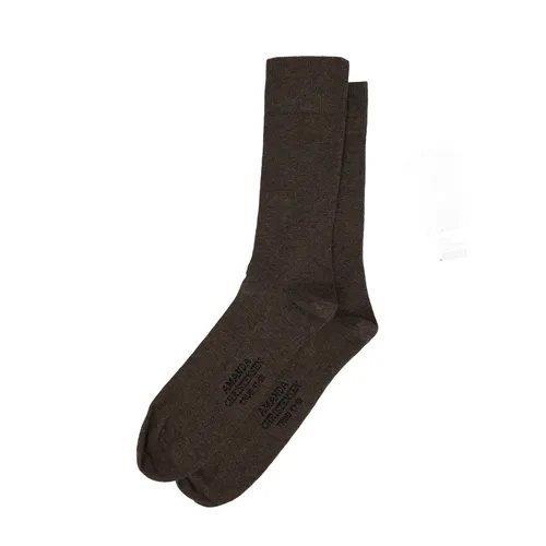 True Cotton Socks Brown Melange