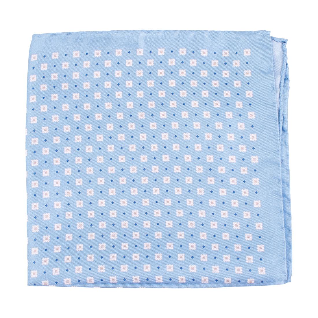 Amanda Christensen Pattern Pocket Square Sky Blue