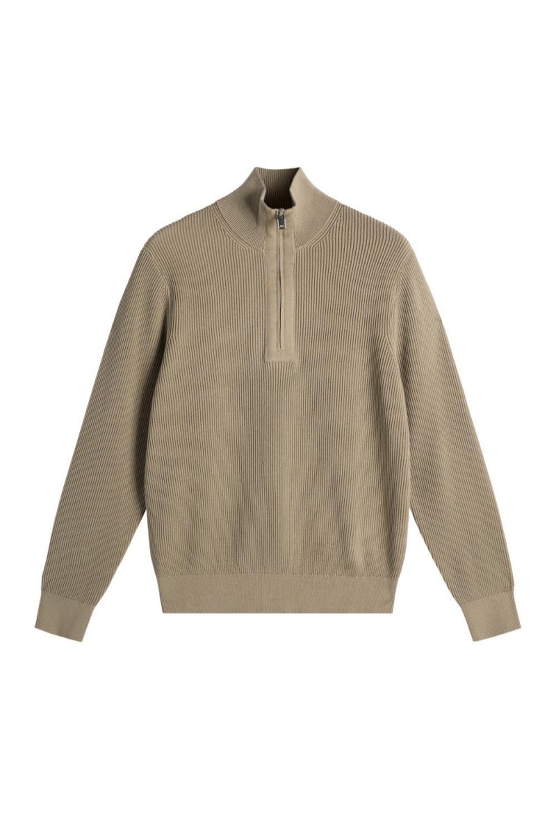 Alex Half Zip Knitted Sweater Brindle