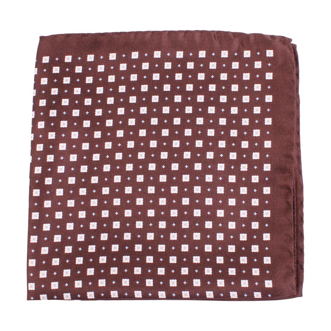 Pattern Pocket Square Brown